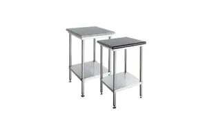 Simply Stainless Granite Topped Bench 1200mm Wide - Dolomite White Top SS23.1200w - Hospitality Connect