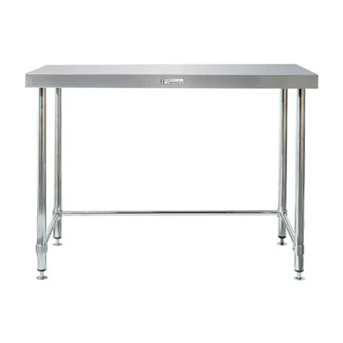 Simply Stainless Work Bench 600 Series - 2400mm Wide Includes leg brace - Hospitality Connect
