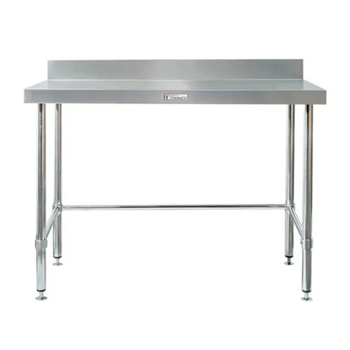 Simply Stainless Work Bench with Splashback 600 Series - 900mm Wide Includes leg brace - Hospitality Connect