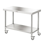 Simply Stainless Mobile Work Bench 700 Series - 600mm Wide Includes undershelf - Hospitality Connect