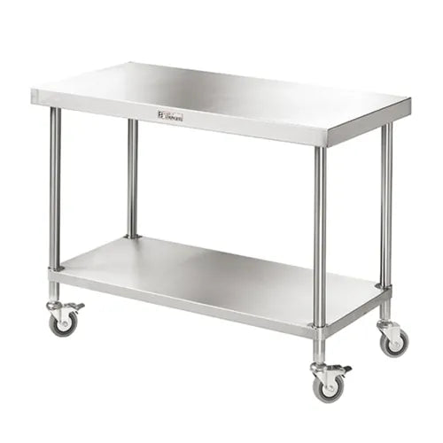 Simply Stainless Mobile Work Bench 700 Series - 600mm Wide Includes undershelf - Hospitality Connect
