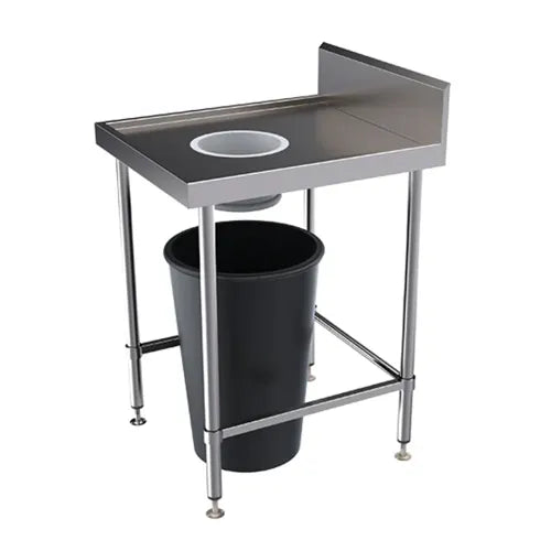 Simply Stainless Single Sink Bench with Splashback 600 Series - 600mm Wide - Centre Bowl Includes tube undershelf - Hospitality Connect