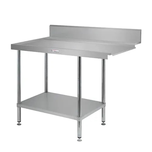 Simply Stainless Dishwasher Outlet Bench 700 Series - 1800mm Wide - Left Hand Outlet 3 x baskets wide - Hospitality Connect
