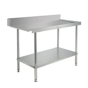 Simply Stainless Dishwasher Outlet Bench 700 Series - 1200mm Wide - Right Hand Outlet 2 x baskets wide - Hospitality Connect
