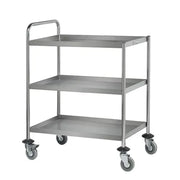 Simply Stainless Three Tier Trolley3 Tier Trolley Weight capacity - 120kg - Hospitality Connect