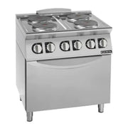 Giorik 700 Series Electric Range on Electric Oven 4 x Round Hot Plates / Standard Electric Oven 2.8kW hot plates / 6.7kW oven CE74TET. - Hospitality Connect