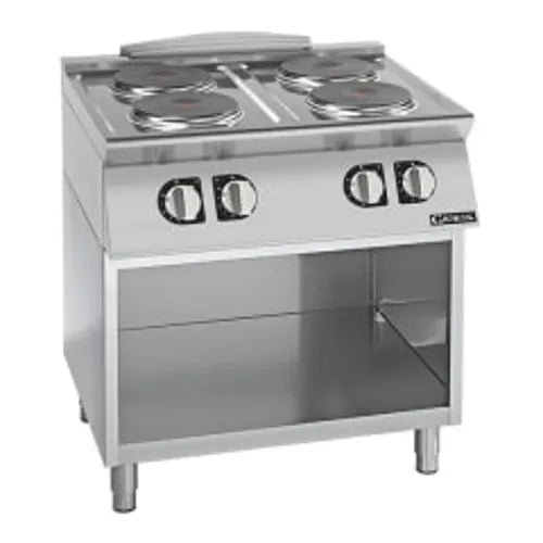 Giorik 700 Series Round Electric Boiling Top 4 x Round Hot Plates On open base CE74TGT. - Hospitality Connect