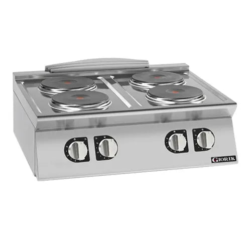 Giorik 700 Series Round Electric Boiling Top 4 x Round Hot Plates Countertop CE74TTT. - Hospitality Connect