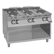 Giorik 700 Series Round Electric Boiling Top 6 x Round Hot Plates On open base CE76TGT. - Hospitality Connect