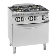 Giorik 700 Series Gas Range on Oven 4 x Gas Burners / Standard Gas Oven 28.8 MJ/h burner / 28.8 MJ/h oven CG740FT - Hospitality Connect