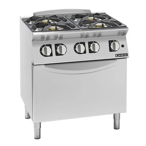 Giorik 700 Series Gas Range on Oven 4 x Gas Burners / Standard Gas Oven 28.8 MJ/h burner / 28.8 MJ/h oven CG740FT - Hospitality Connect