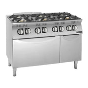Giorik 6 x Gas Burners / Standard Gas Oven 36 MJ/h burner / 28.8 MJ/h oven With storage compartment CG960FT - Hospitality Connect