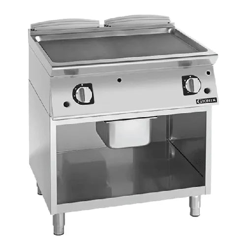 Giorik 800mm - Smooth/Ribbed Mild Steel Plate On open base FMG941GFT - Hospitality Connect