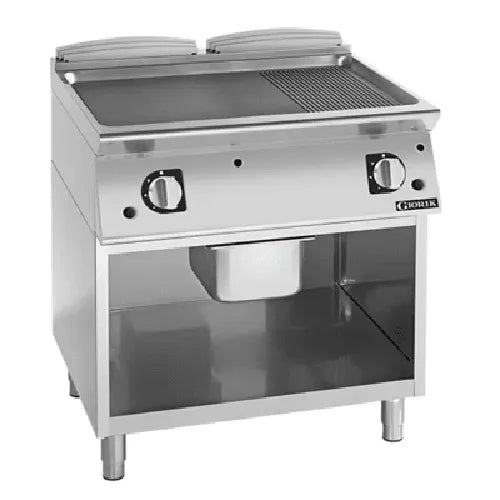 Girorik 800mm - Smooth/Ribbed Mild Steel Plate On open base FMG741GFT - Hospitality Connect