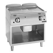 Giorik 800mm - Ribbed Satin Chrome Plate On open base FRG941GCRXT - Hospitality Connect