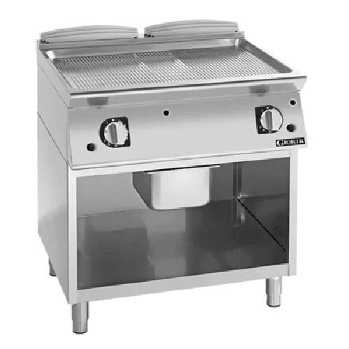 Girorik 800mm - Smooth/Ribbed Satin Chrome Plate On open base FMG741GCRXT - Hospitality Connect