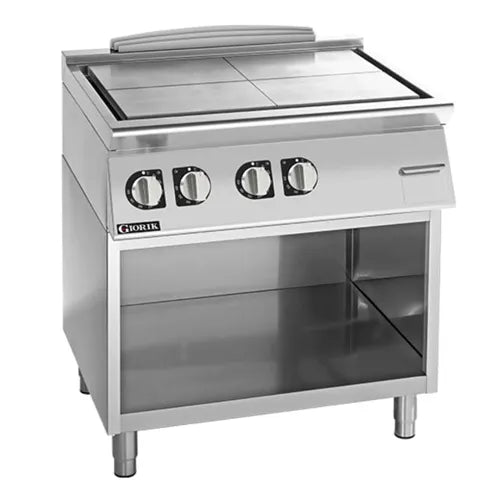 Giorik 700 Series Electric Solid Top 800mm Wide - Electric 4 x 2.1kW cooking zones / On open base TE740GT