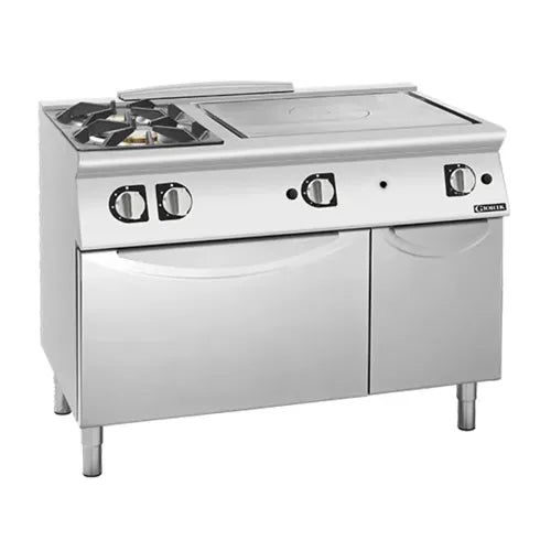Girorik 2 x Gas Burners / 800mm Wide Target Top On standard gas oven with storage compartment TG76FLT. - Hospitality Connect