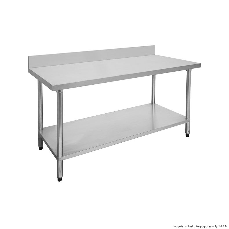 Modular System 0450-7-WBB Economic 304 Grade Stainless Steel Table with splashback 450x700x900 - Hospitality Connect