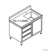 Modular CABINET WITH RIGHT SINK SC-7-1200R-H. - Hospitality Connect