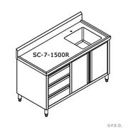 Modular CABINET WITH RIGHT SINK SC-7-1500R-H. - Hospitality Connect