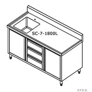 Modular CABINET WITH LEFT SINK SC-7-1800L-H . - Hospitality Connect