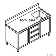 Modular CABINET WITH RIGHT SINK SC-7-1800R-H. - Hospitality Connect