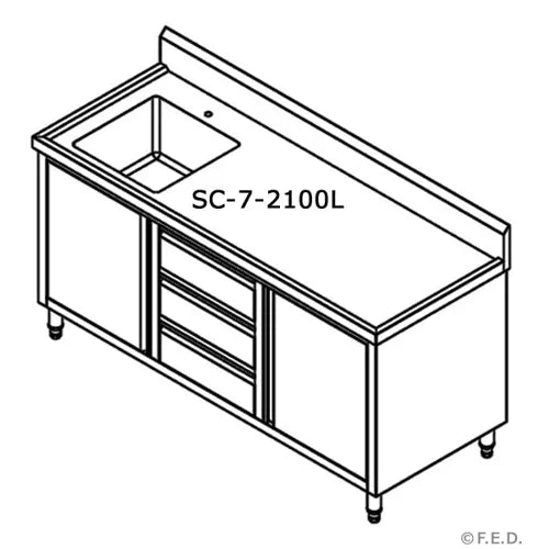 Modular CABINET WITH LEFT SINK SC-7-2100L-H. - Hospitality Connect