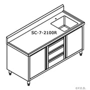 Modular CABINET WITH RIGHT SINKSC-7-2100R-H. - Hospitality Connect