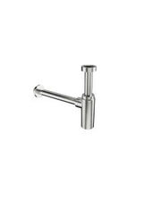 3Monkeez stainless steel adjustable bottle trap for 40mm waste with rubber seals, compatible with 40mm and 50mm DWV systems.