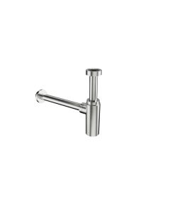 3Monkeez stainless steel adjustable bottle trap for 40mm waste with rubber seals, compatible with 40mm and 50mm DWV systems.