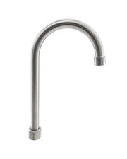 3Monkeez stainless steel gooseneck sink faucet spout with 12-inch height, 5.5-inch projection and included aerator.