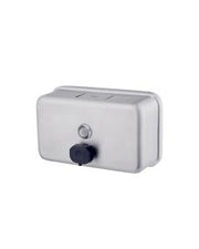 3Monkeez stainless steel horizontal soap dispenser with 1200ml capacity, designed for washrooms, shown in the image.