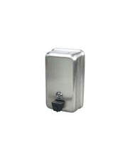Stainless steel 3Monkeez soap dispenser with 1200ml capacity, vertical design, suitable for bathroom or kitchen use.