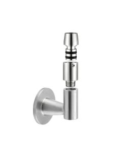 3Monkeez stainless steel wall elbow with 1/2" BSP inlet and 3/8" riser connection, used in commercial kitchen plumbing installations.