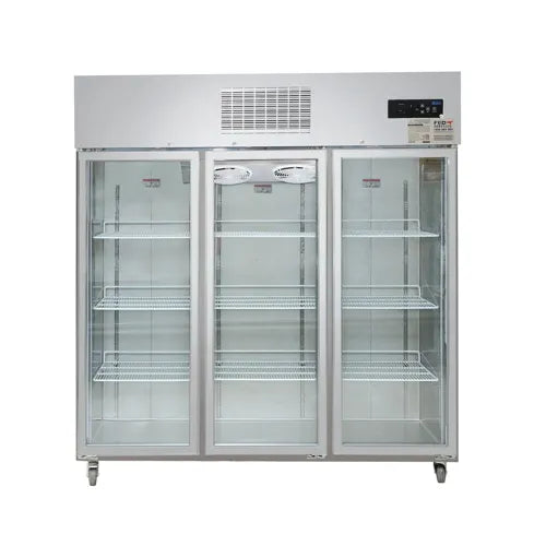 Thermaster Three Door Upright Display Fridge SUCG1500. - Hospitality Connect