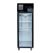 Thermaster Single Glass Door Upright Fridge Black Stainless Steel - SUCG500B. - Hospitality Connect