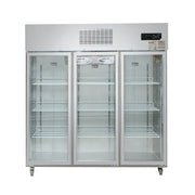 Thermaster Three Door Upright Display Freezer SURG1500. - Hospitality Connect
