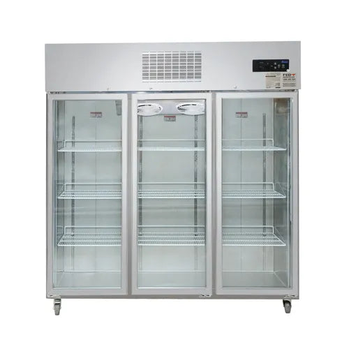 Thermaster Three Door Upright Display Freezer SURG1500. - Hospitality Connect
