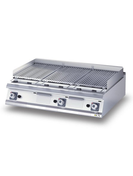 Olis D76/10TSGGP Gas Super Grill with stainless steel rod grill, top view showing durable construction and grilling surface.