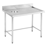Modular High Quality Stainless Steel Bench with splashback SWCB-7-1200R. - Hospitality Connect