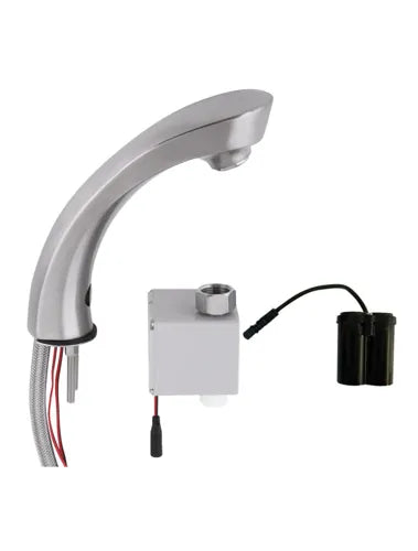 3Monkeez  STAINLESS STEEL INFRARED SENSOR TAPS - HOB MOUNTED Battery With Temp Valve T-3MSS-HMSTB-TV - Hospitality Connect