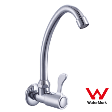 Sunmix 5 Star Wall mounted Gooseneck faucet with front handle and swing nozzle ?18mm 215mmH spout T20139L