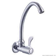 Sunmixer Wall Mounted Gooseneck Faucet with Front Handle T20139L - Hospitality Connect