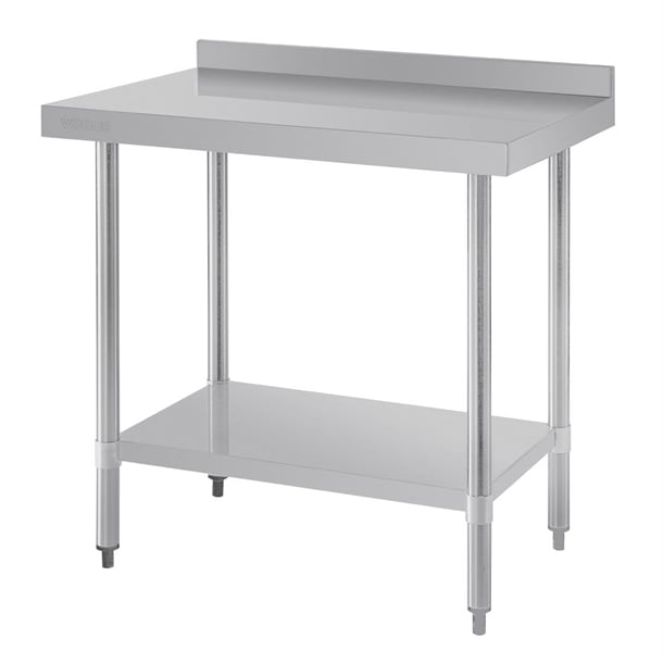 Vogue Splashback Table St/St - 1800x600mm 70 3/4x23 1/2" (60mm Upstand) - Hospitality Connect