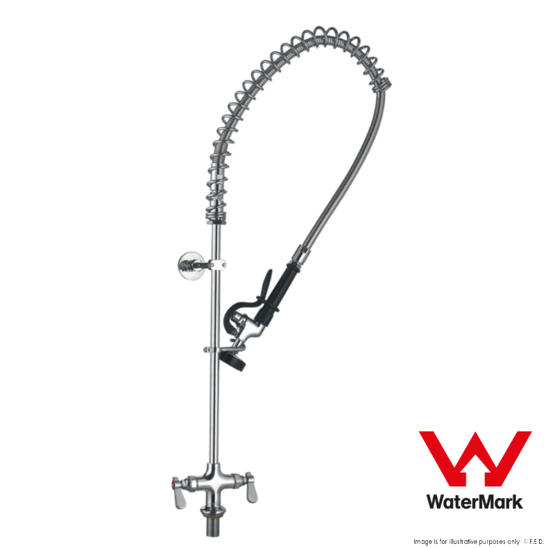 Sunmixer 3 Star Sunmixer Pre Rinse unit with 1118mm Shower Hose, 510mm Riser, Wall Bracket T98001-1