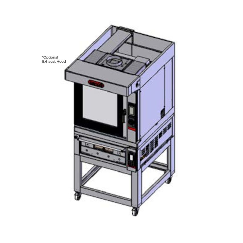 Zanolli TAE61SH Combi Teorema Baking Tower - 6-Tray Convection Mobile StandTAE61SH