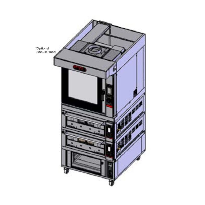 Zanolli TAE62P3 Combi Teorema Baking Tower - 6-Tray Convection with ProverTAE62P3