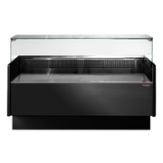 Tecnodom Serie MR80 Black 1520mm Wide Deli Display with Storage and Castors - TDMR-0815B