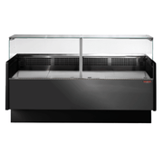 Tecnodom Serie MR80 Black 2000mm Wide Deli Display with Storage and Castors - TDMR-0820B